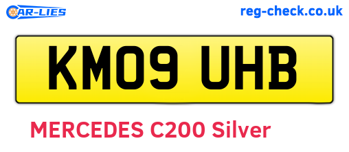 KM09UHB are the vehicle registration plates.