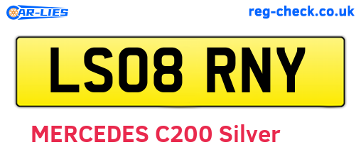 LS08RNY are the vehicle registration plates.