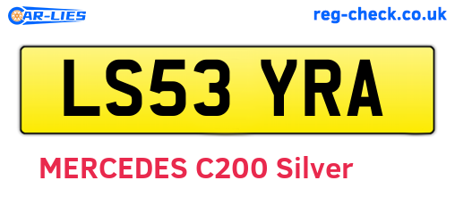LS53YRA are the vehicle registration plates.