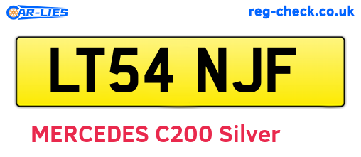 LT54NJF are the vehicle registration plates.
