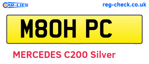 M80HPC are the vehicle registration plates.