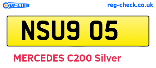 NSU905 are the vehicle registration plates.