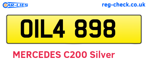 OIL4898 are the vehicle registration plates.