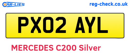 PX02AYL are the vehicle registration plates.
