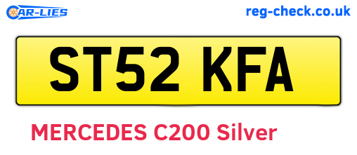ST52KFA are the vehicle registration plates.