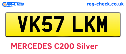 VK57LKM are the vehicle registration plates.