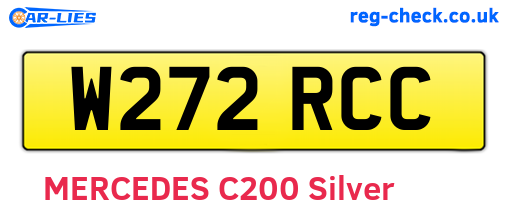 W272RCC are the vehicle registration plates.