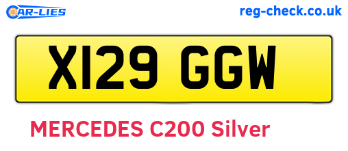 X129GGW are the vehicle registration plates.