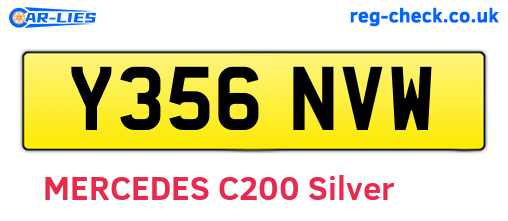 Y356NVW are the vehicle registration plates.