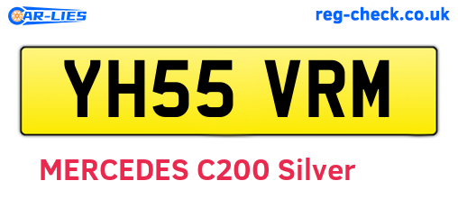 YH55VRM are the vehicle registration plates.