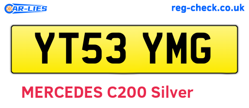 YT53YMG are the vehicle registration plates.