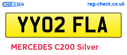 YY02FLA are the vehicle registration plates.