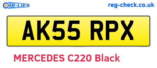 AK55RPX are the vehicle registration plates.