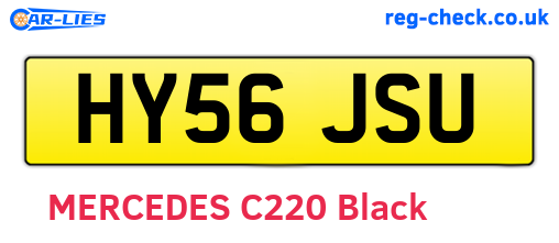 HY56JSU are the vehicle registration plates.