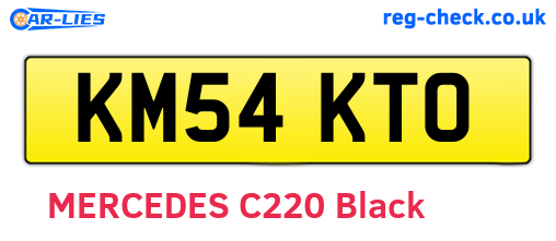 KM54KTO are the vehicle registration plates.