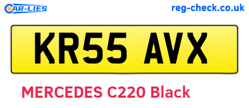 KR55AVX are the vehicle registration plates.