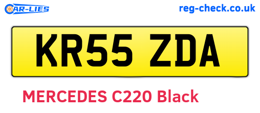 KR55ZDA are the vehicle registration plates.