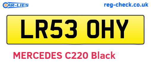 LR53OHY are the vehicle registration plates.