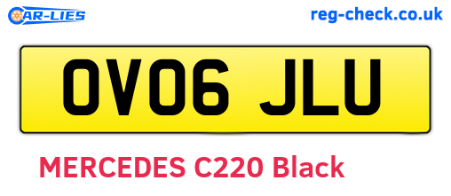 OV06JLU are the vehicle registration plates.