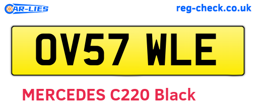 OV57WLE are the vehicle registration plates.