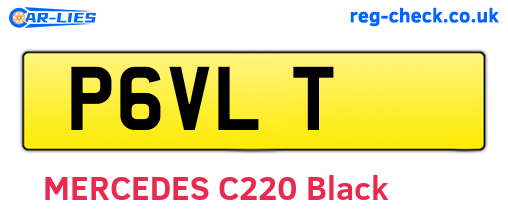 P6VLT are the vehicle registration plates.