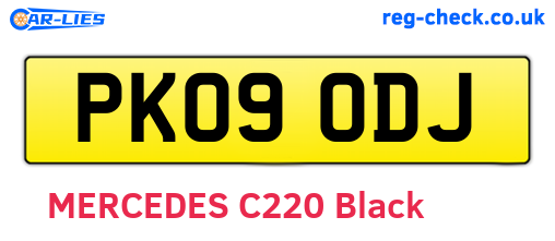 PK09ODJ are the vehicle registration plates.