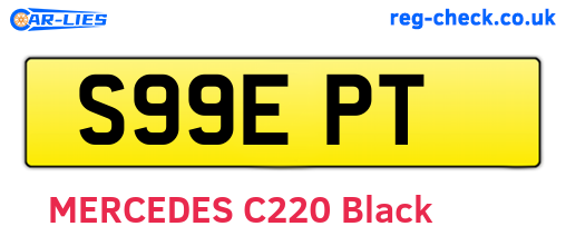 S99EPT are the vehicle registration plates.