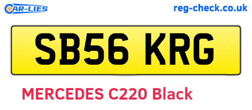 SB56KRG are the vehicle registration plates.