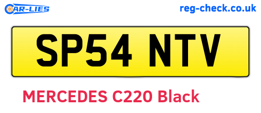 SP54NTV are the vehicle registration plates.
