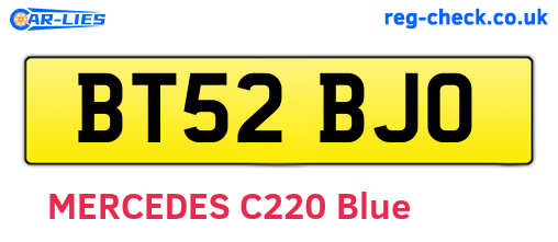 BT52BJO are the vehicle registration plates.