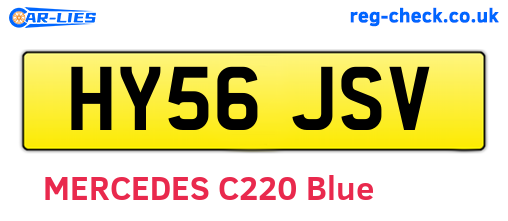 HY56JSV are the vehicle registration plates.