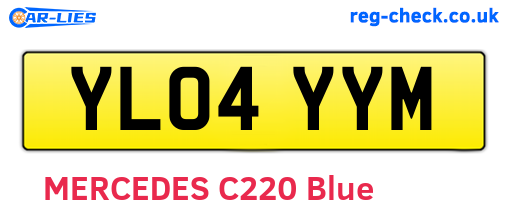 YL04YYM are the vehicle registration plates.