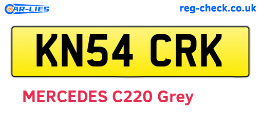 KN54CRK are the vehicle registration plates.