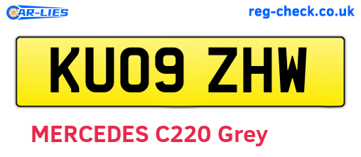 KU09ZHW are the vehicle registration plates.