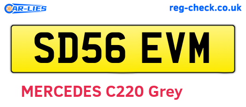 SD56EVM are the vehicle registration plates.