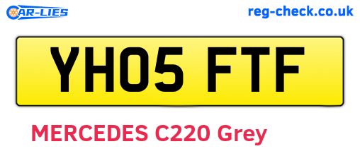 YH05FTF are the vehicle registration plates.