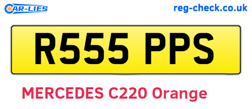 R555PPS are the vehicle registration plates.