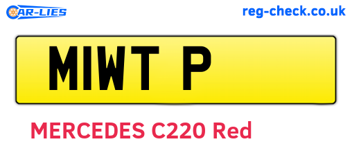 M1WTP are the vehicle registration plates.