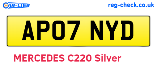 AP07NYD are the vehicle registration plates.