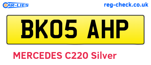 BK05AHP are the vehicle registration plates.