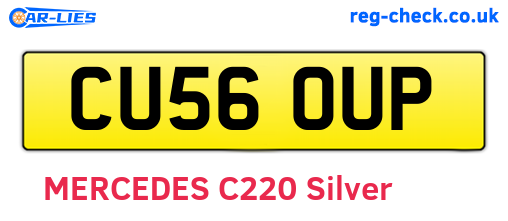 CU56OUP are the vehicle registration plates.