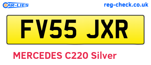 FV55JXR are the vehicle registration plates.