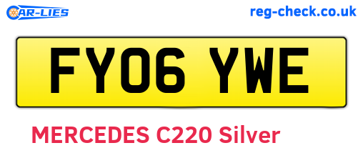 FY06YWE are the vehicle registration plates.