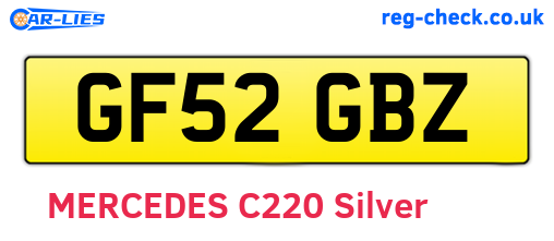 GF52GBZ are the vehicle registration plates.