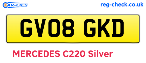 GV08GKD are the vehicle registration plates.