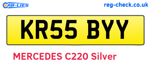 KR55BYY are the vehicle registration plates.