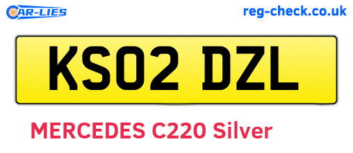 KS02DZL are the vehicle registration plates.