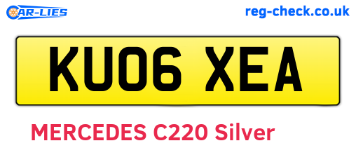 KU06XEA are the vehicle registration plates.