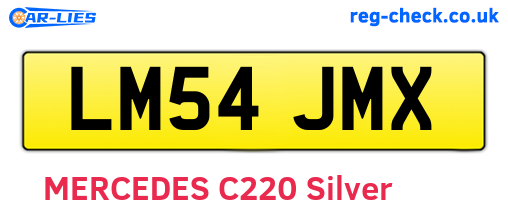LM54JMX are the vehicle registration plates.