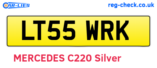 LT55WRK are the vehicle registration plates.